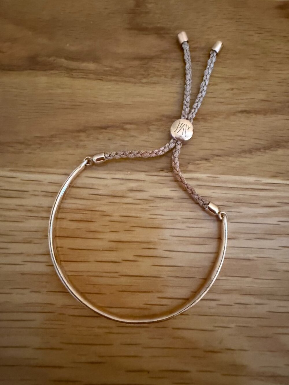 Monica Vinader Fiji Friendship Bracelet rose gold with rose gold cord